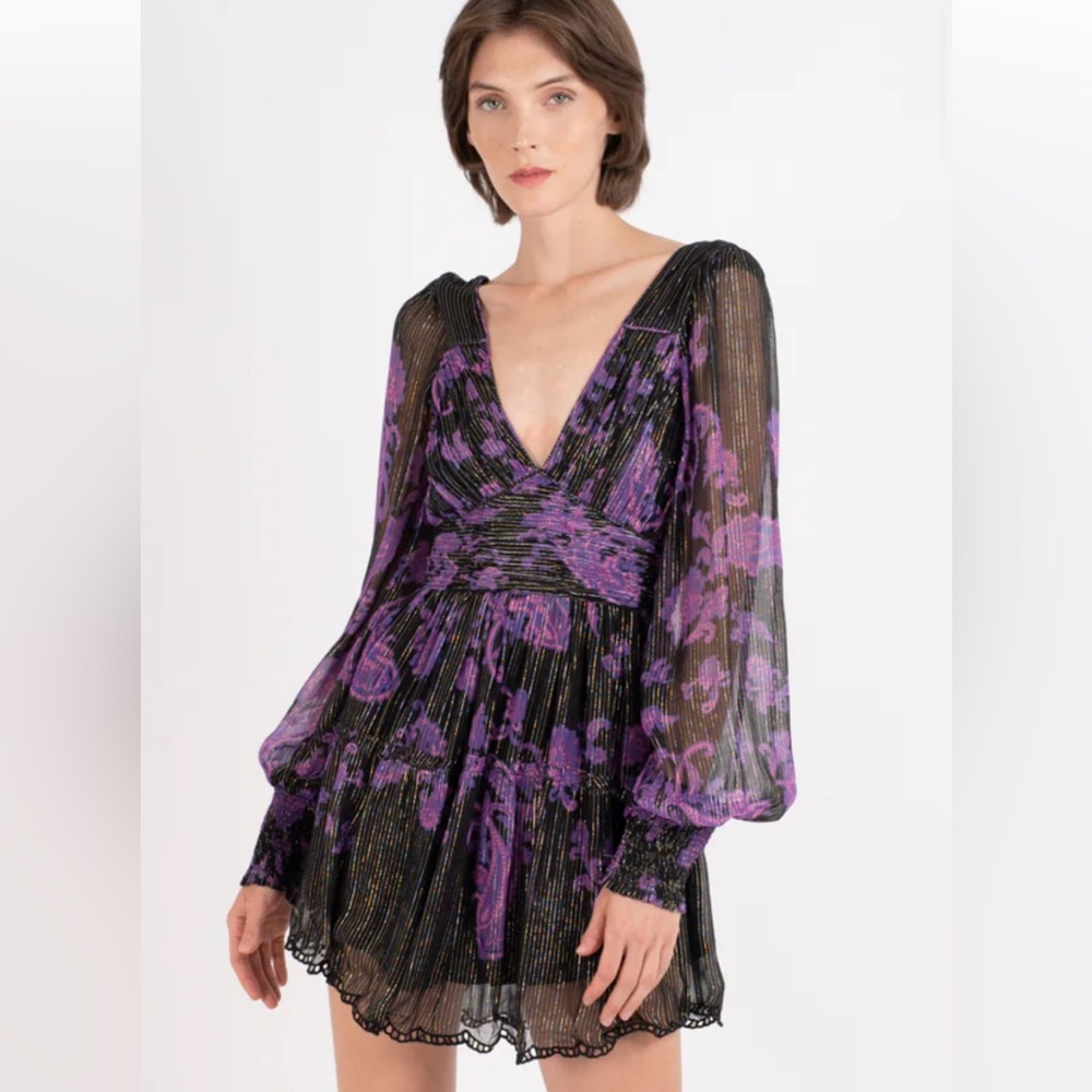 Hemant & Nandita viha mini dress lurex size XS